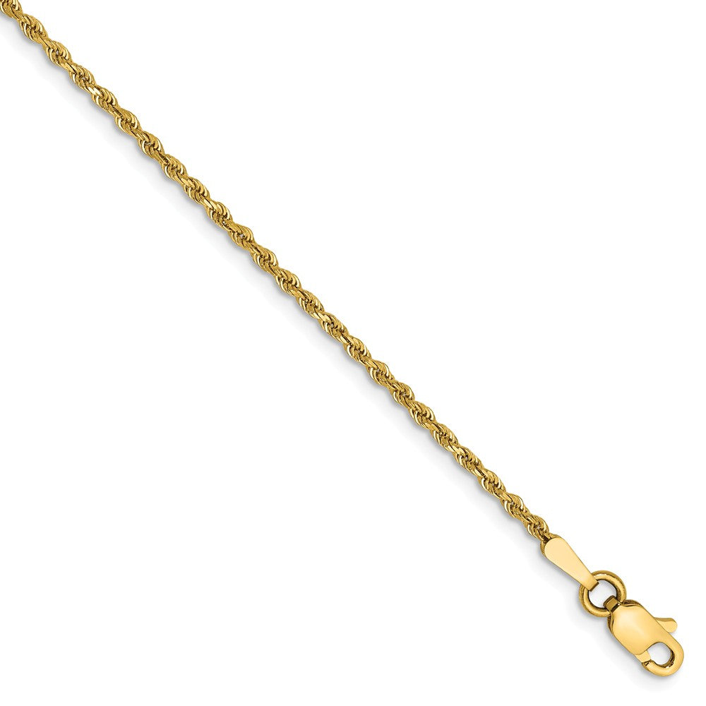 Solid,Diamond Cut,14K Yellow Gold,Lobster Clasp