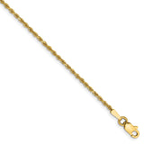 Solid,Diamond Cut,14K Yellow Gold,Lobster Clasp