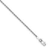 Solid,Diamond Cut,14K White Gold,Lobster Clasp
