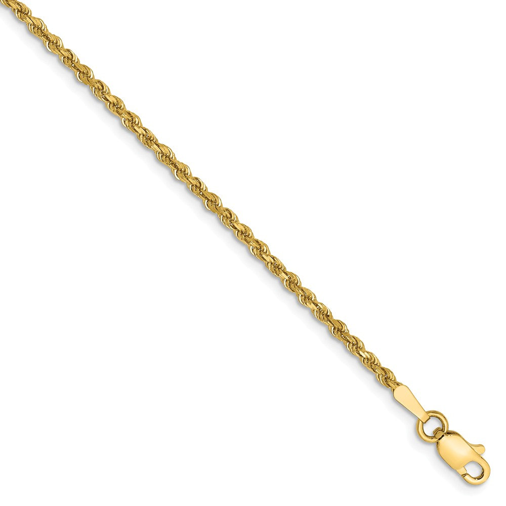 Solid,Diamond Cut,14K Yellow Gold,Lobster Clasp