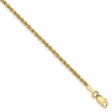 Solid,Diamond Cut,14K Yellow Gold,Lobster Clasp