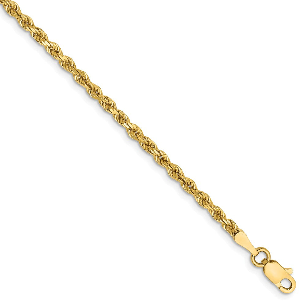 Solid,Diamond Cut,14K Yellow Gold,Lobster Clasp
