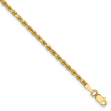 Solid,Diamond Cut,14K Yellow Gold,Lobster Clasp