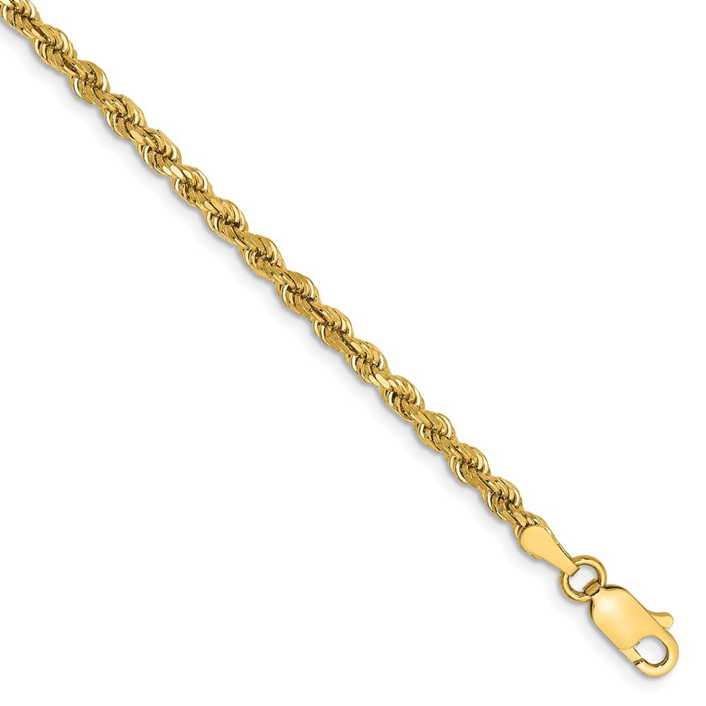 Solid,Diamond Cut,14K Yellow Gold,Lobster Clasp