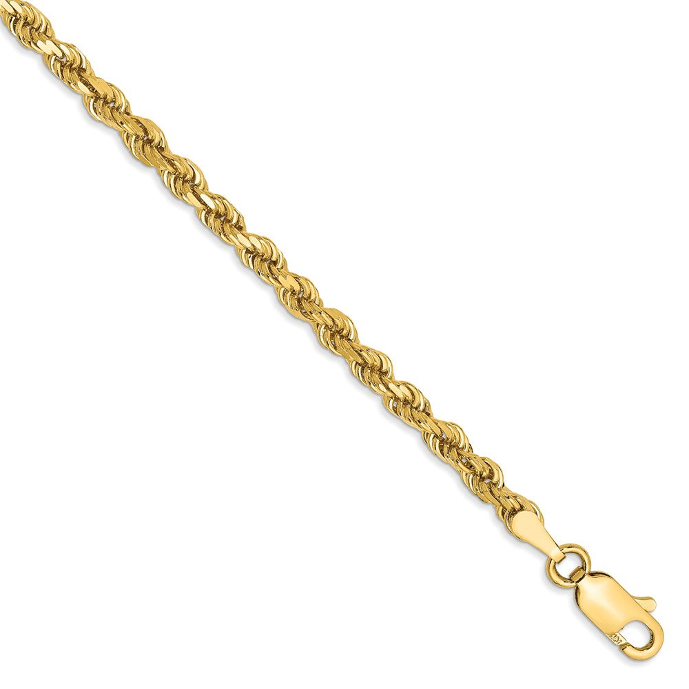 Solid,Diamond Cut,14K Yellow Gold,Lobster Clasp