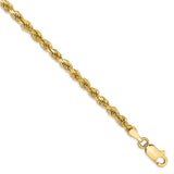Solid,Diamond Cut,14K Yellow Gold,Lobster Clasp