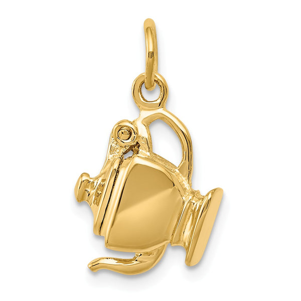 Solid,Polished,3-D,14K Yellow Gold,Opens