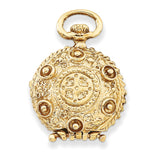 Solid,Casted,Polished,14K Yellow Gold,Reversible,Not Engraveable By QG,Holds 2 Photos