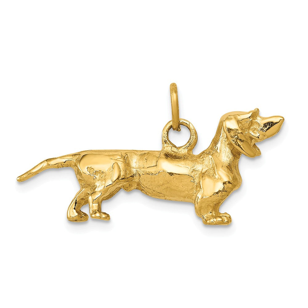 Solid,Casted,Polished,3-D,14K Yellow Gold