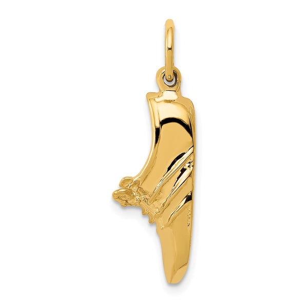 Casted,Polished,14K Yellow Gold,Flat Back,Open Back