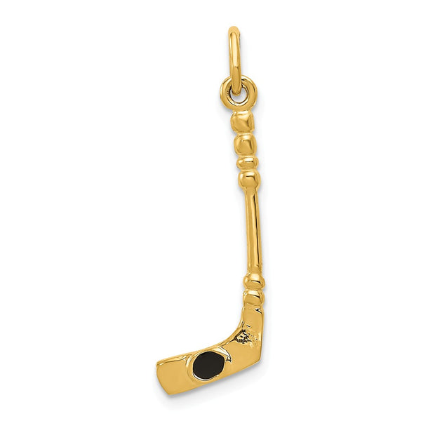 Solid,Casted,Polished,3-D,14K Yellow Gold,Enamel