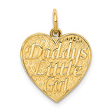 Solid,Casted,Polished,14K Yellow Gold,Not Engraveable,Textured Back,Heart