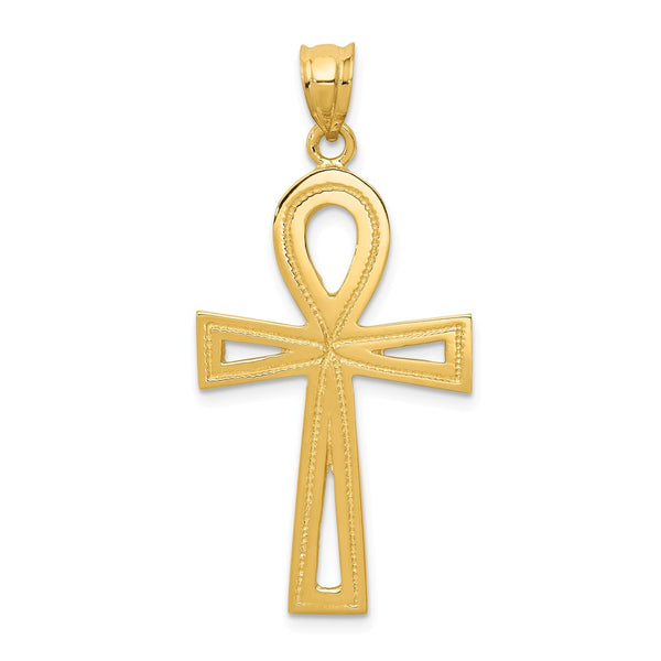 Solid,Casted,Polished,14K Yellow Gold,Textured,Textured Back