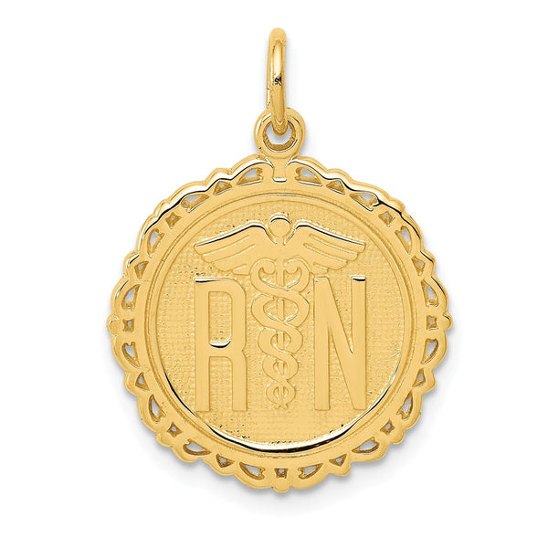 Solid,Casted,Polished,14K Yellow Gold,Not Engraveable,Textured,Textured Back