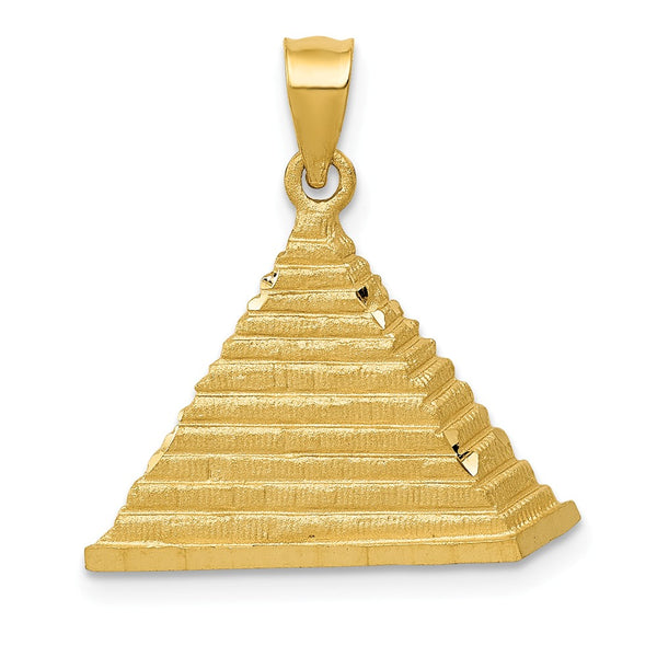 Solid,Casted,Diamond Cut,Satin,14K Yellow Gold