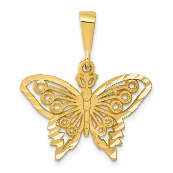 Solid,Casted,Diamond Cut,Polished,Satin,14K Yellow Gold