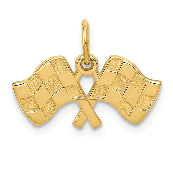Solid,Casted,Polished,14K Yellow Gold,Textured,Textured Back,Flat