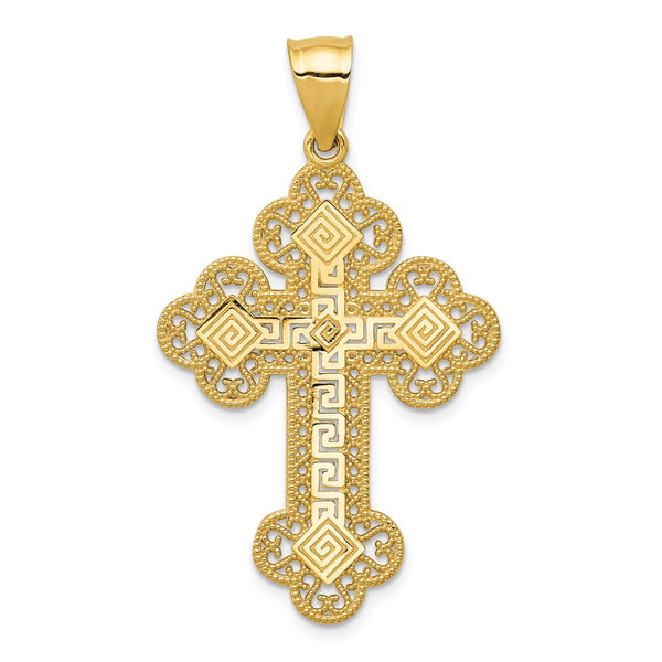 Casted,Polished,Satin,14K Yellow Gold,Open Back,Textured
