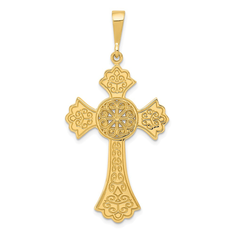 Solid,Casted,Polished,14K Yellow Gold,Flat Back,Not Engraveable