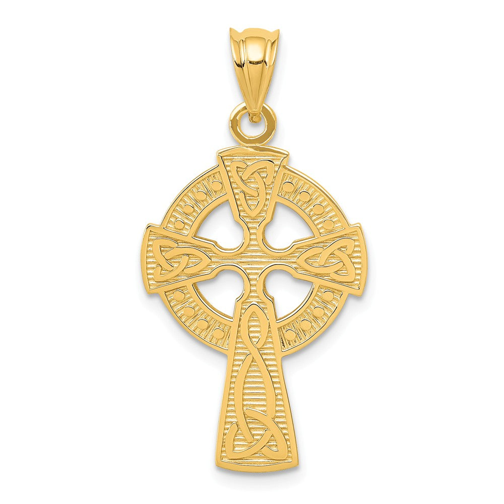 Solid,Casted,14K Yellow Gold,Not Engraveable,Textured Back,Polished & Satin