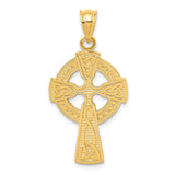 Solid,Casted,14K Yellow Gold,Not Engraveable,Textured Back,Polished & Satin