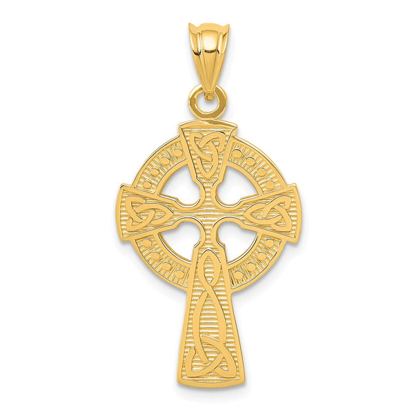 Solid,Casted,14K Yellow Gold,Not Engraveable,Textured Back,Polished & Satin