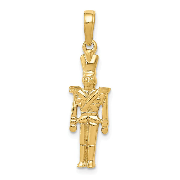 Solid,Polished,3-D,14K Yellow Gold