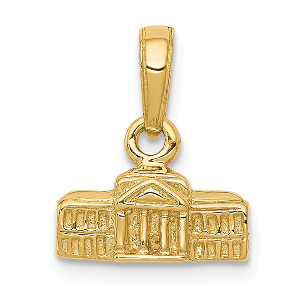 Solid,Casted,Polished,3-D,14K Yellow Gold