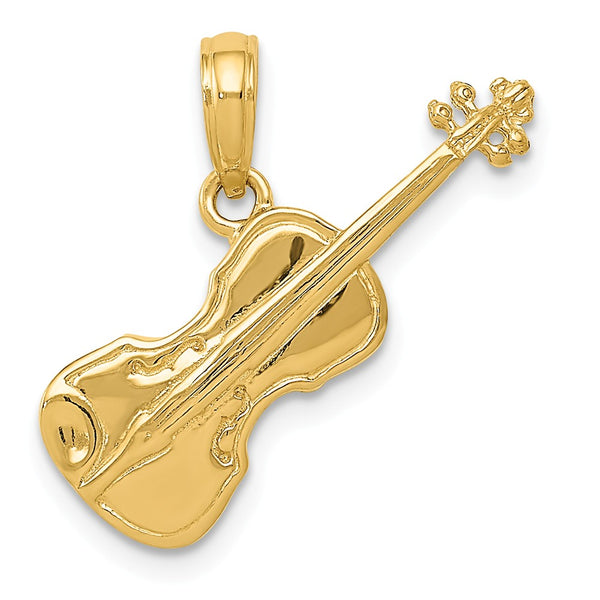 Solid,Polished,3-D,14K Yellow Gold