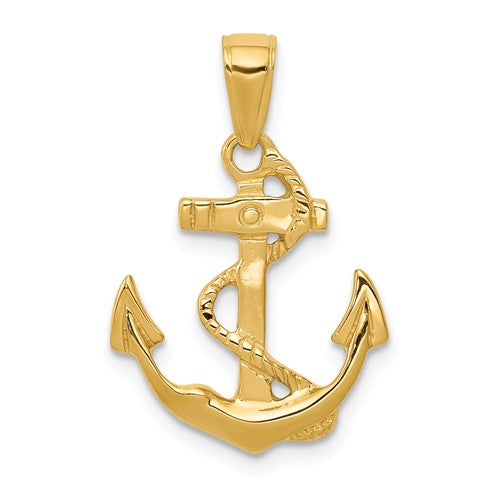 Pendants & Charms,Gold,Yellow,14K,24 mm,11 mm,Each,Nautical,Between $100-$200