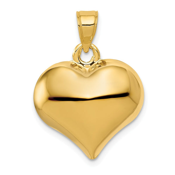 Polished,3-D,14K Yellow Gold,Hollow