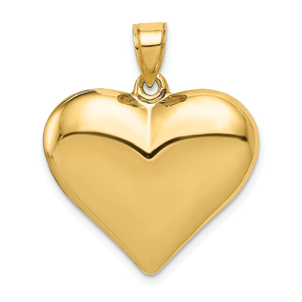 Polished,3-D,14K Yellow Gold,Hollow