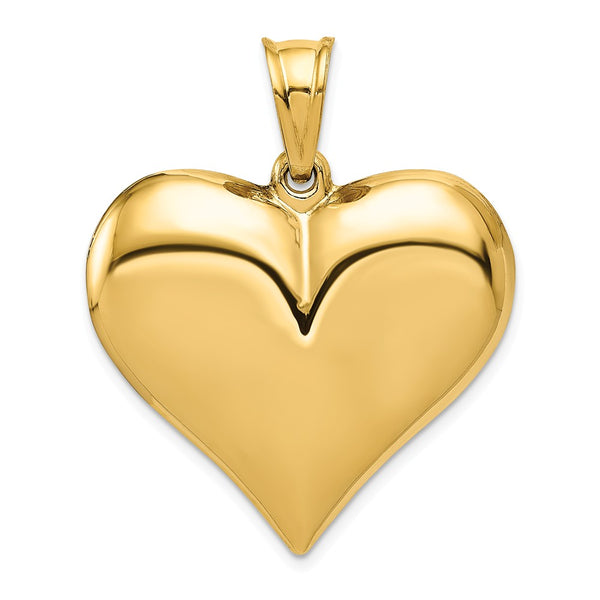 Polished,3-D,14K Yellow Gold,Hollow