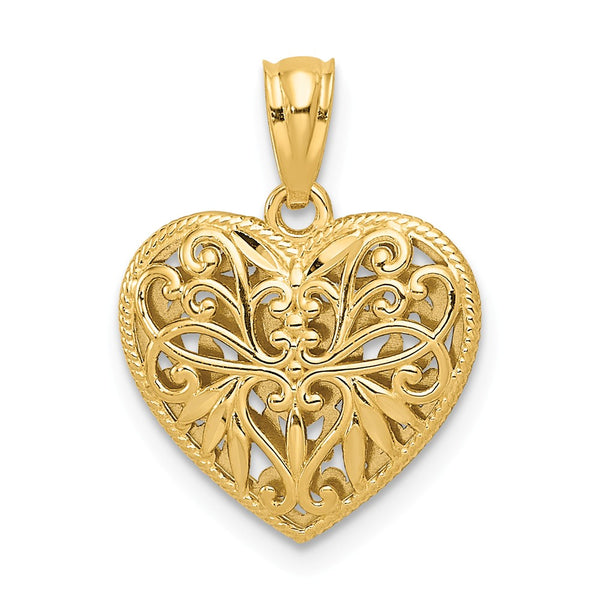 Diamond Cut,Polished,14K Two-Tone,Reversible