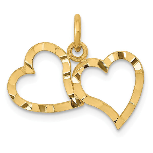 Solid,Casted,Diamond Cut,Satin,14K Yellow Gold