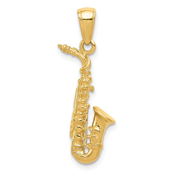 Solid,Casted,3-D,14K Yellow Gold