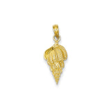 Solid,Casted,Polished,14K Yellow Gold,Open Back,Textured