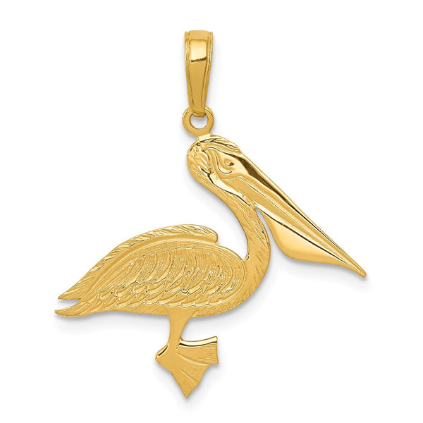 Solid,Polished,14K Yellow Gold,Textured Back,Flat