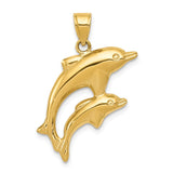 Solid,Casted,Polished,3-D,14K Yellow Gold,Hollow