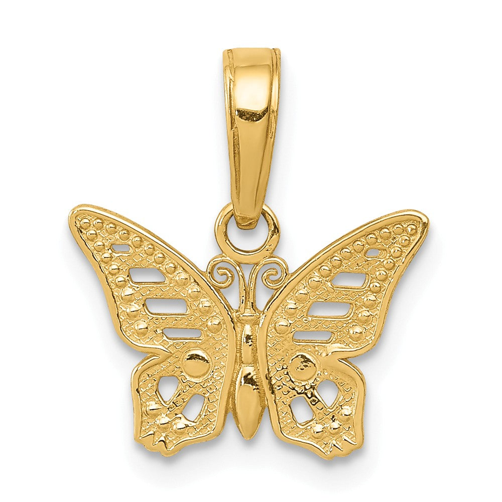 14K Yellow Gold,Textured,Textured Back