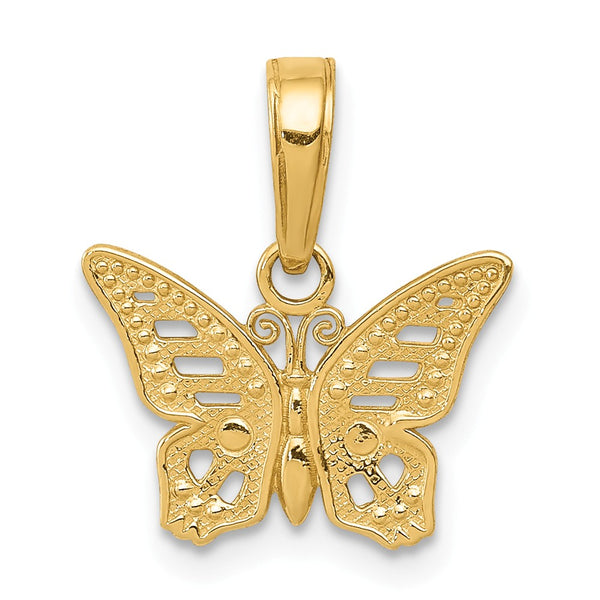 14K Yellow Gold,Textured,Textured Back