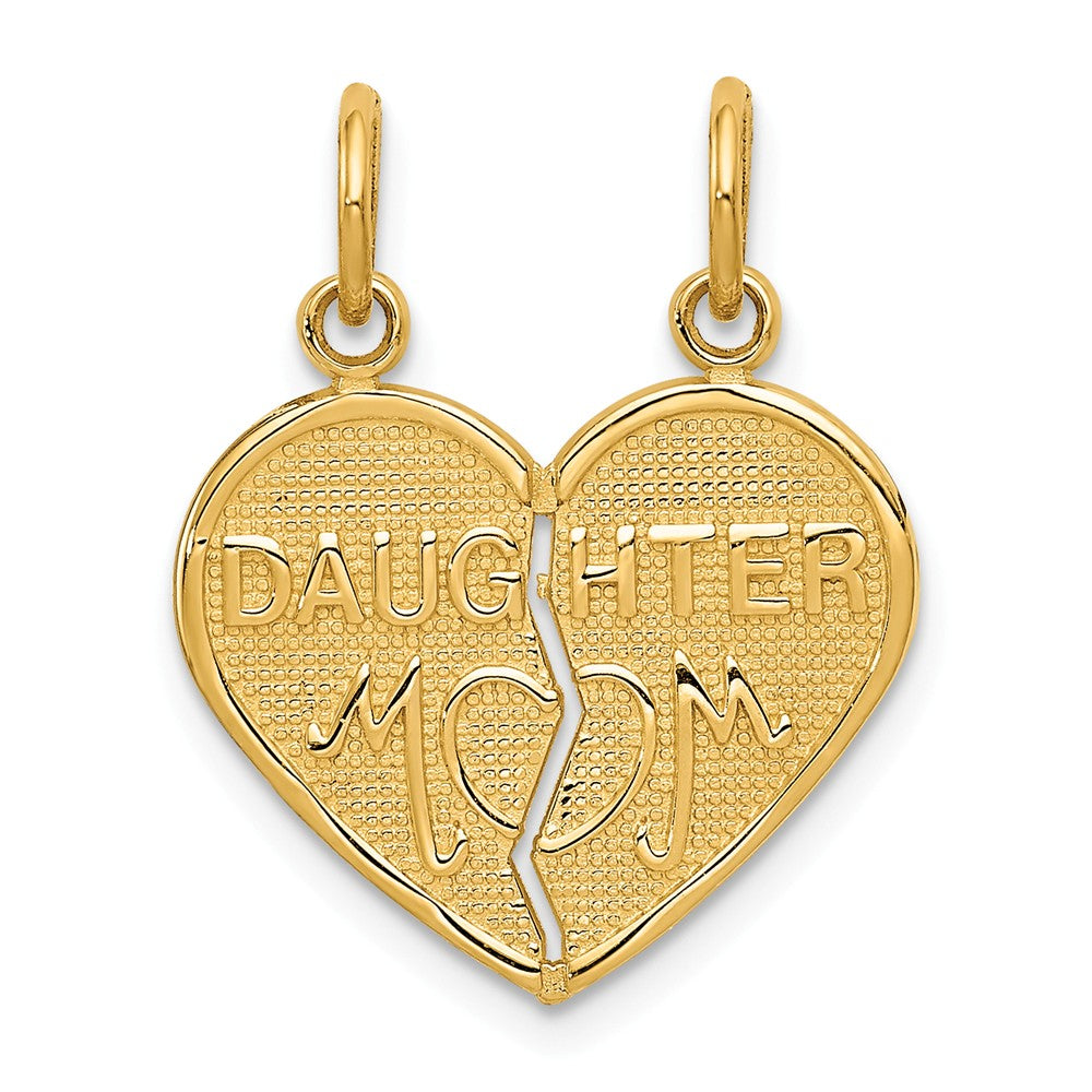 Solid,Casted,Diamond Cut,14K Yellow Gold,Flat Back,Engravable,Textured Back,2-Piece Break Apart