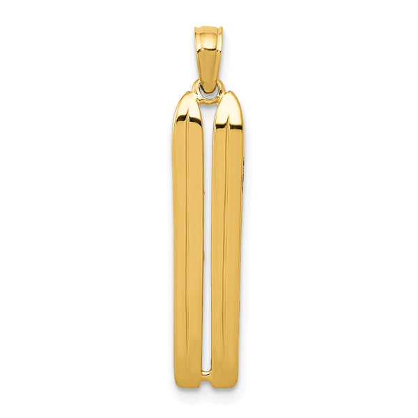 Solid,Polished,3-D,14K Yellow Gold