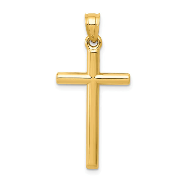Polished,3-D,14K Yellow Gold,Hollow