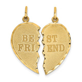 Solid,Casted,Diamond Cut,Polished,14K Yellow Gold,Flat Back,Not Engraveable,2-Piece Break Apart