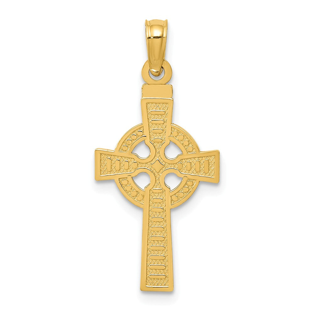 Solid,Polished,Satin,14K Yellow Gold,Reversible