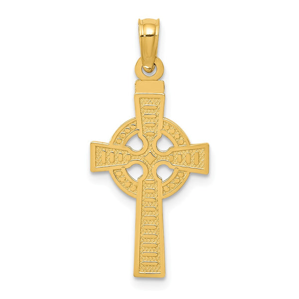 Solid,Polished,Satin,14K Yellow Gold,Reversible