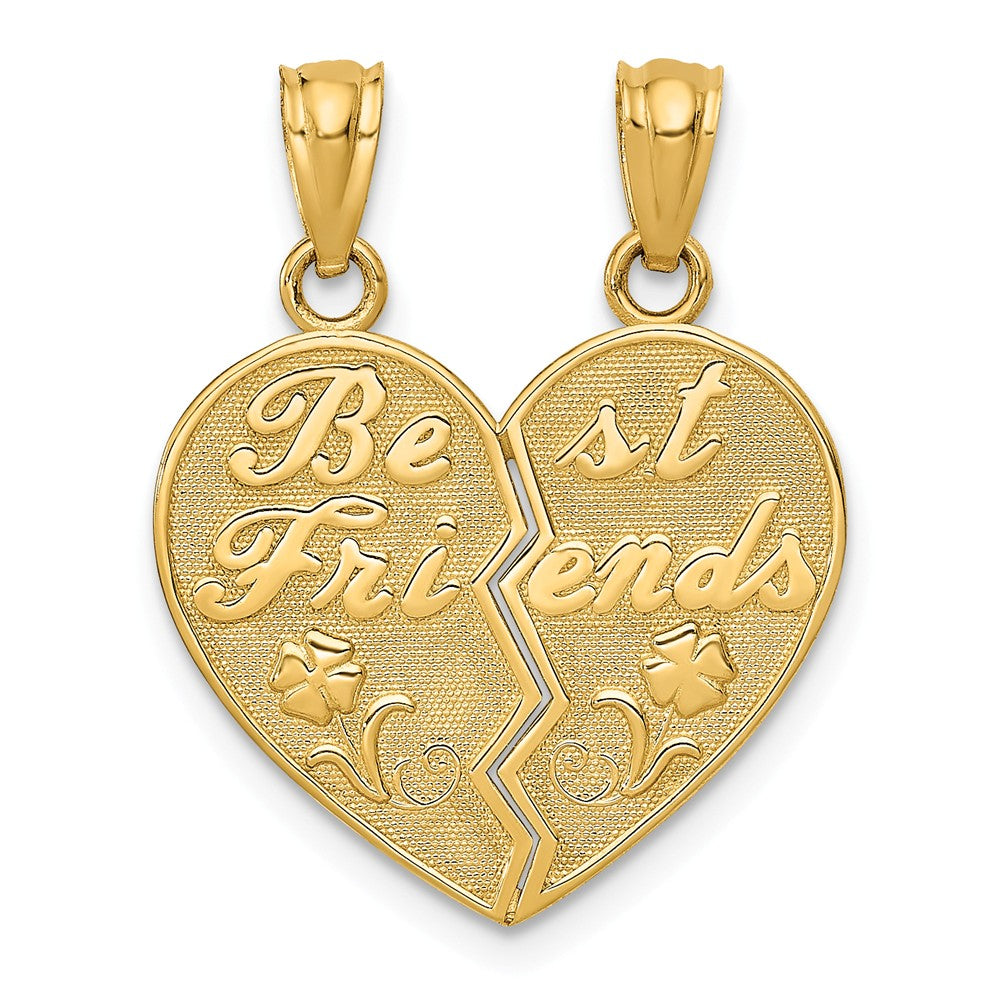 Polished,14K Yellow Gold,Flat Back,Not Engraveable,Textured,Textured Back,2-Piece Break Apart