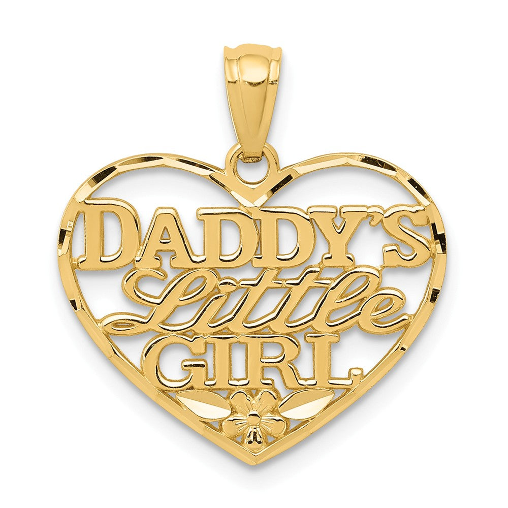 Casted,Polished,14K Yellow Gold,Heart,Diamond Cut