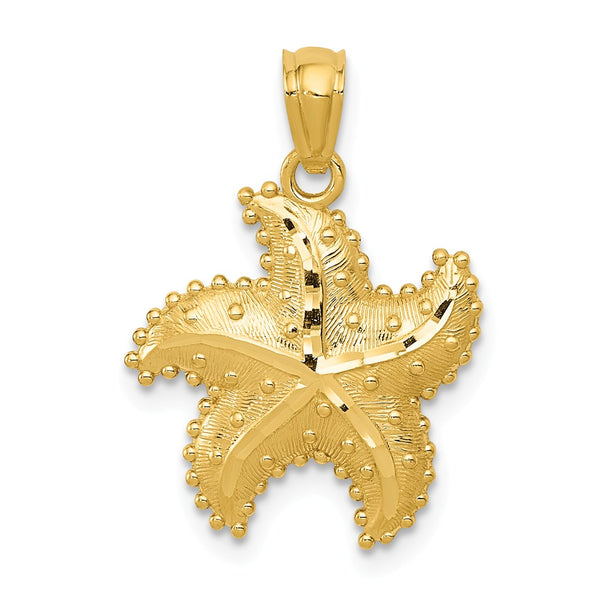 Solid,Casted,Diamond Cut,Polished,14K Yellow Gold,Open Back,Textured,Textured Back